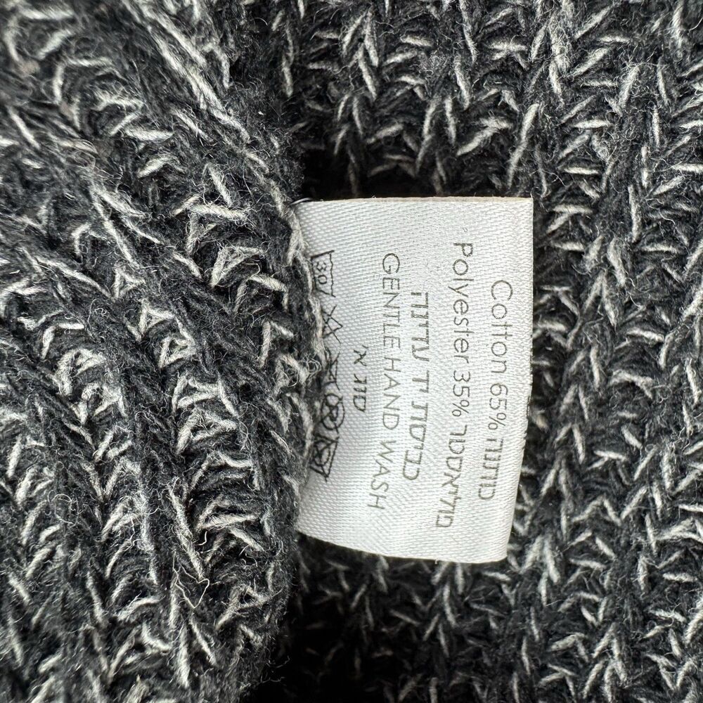 Cala Gray Sweater Womens Large V Neck Silver Grommet Detail Long Sleeve - Picture 6 of 8